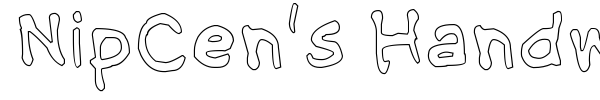 NipCen's Handwriting font preview